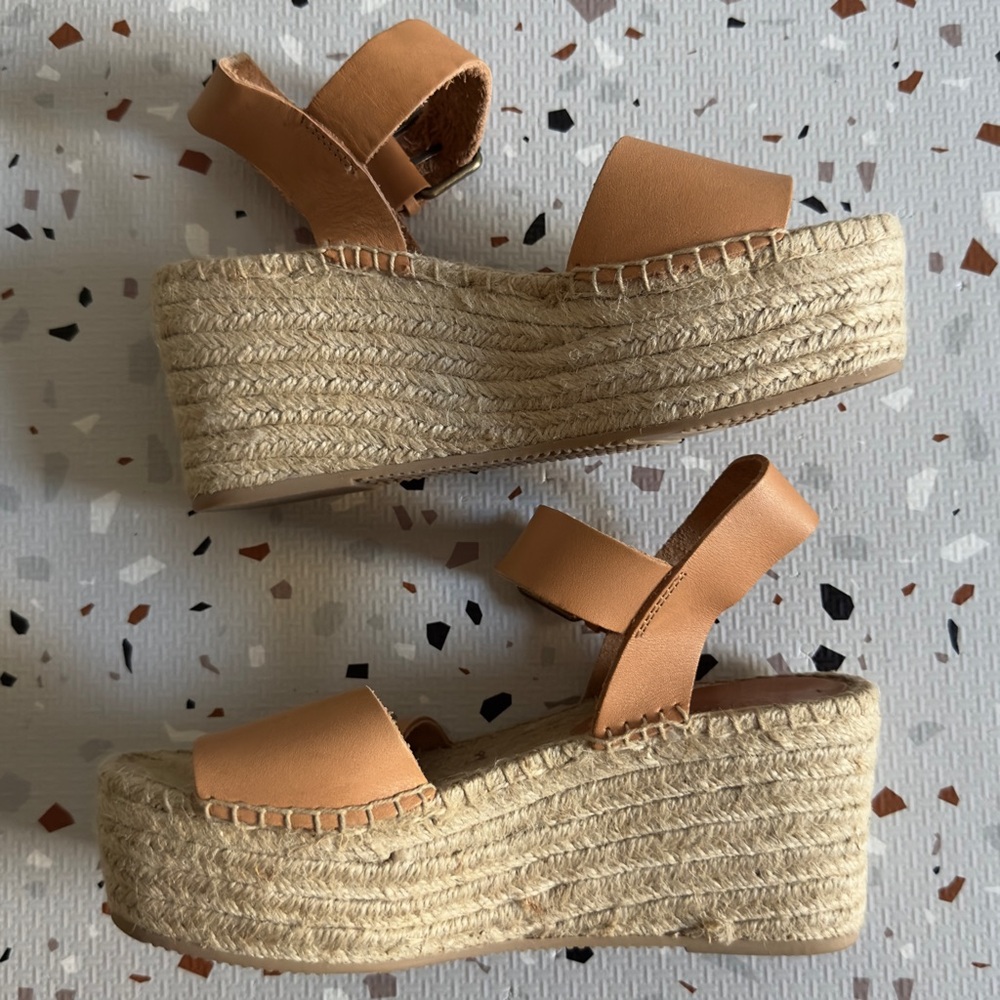 Soludos Minorca High Platform Sandal in Nude Size US 7 - Picture 7 of 10